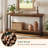 Solid Wood Live-Edge Console Table, Farmhouse 63-Inch Narrow Long Sofa Table-982301453
