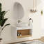 Meuble-lavabo mural 24 po avec lavabo en céramique moderne et tablette ouverte 24 po-130121661