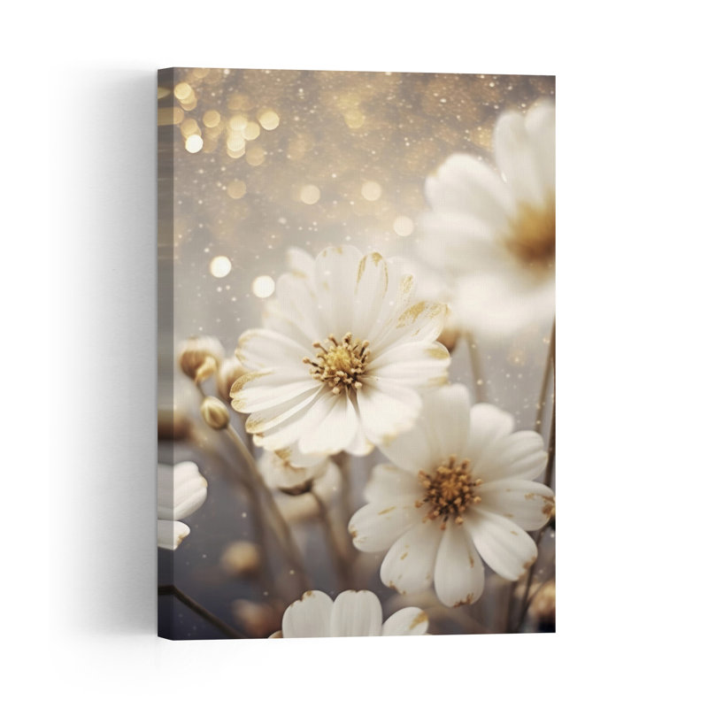 Petals In Starlight Delicate Elegant Ethereal Flower Nature Wall Art Print, 152.4cm H x 101.6cm W