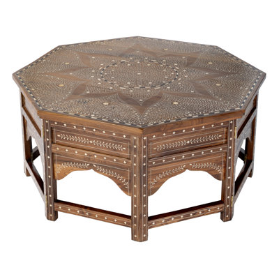 Table basse en bois et os Mandore