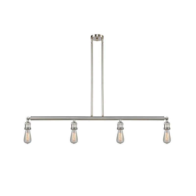 4 - Light Kitchen Island Pendant, LED, Polished Nickel