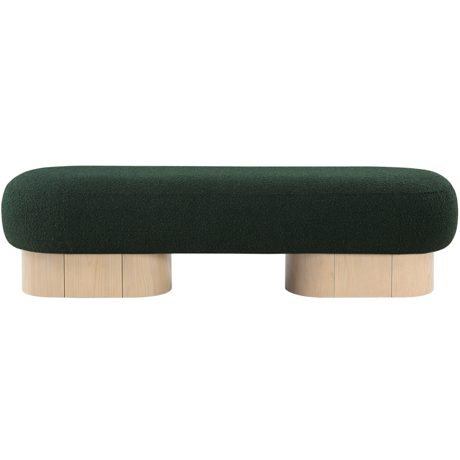 Denyer 61" Bedroom Bench, Green, Natural