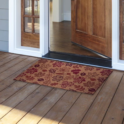 Leaf Pattern Coir Doormat