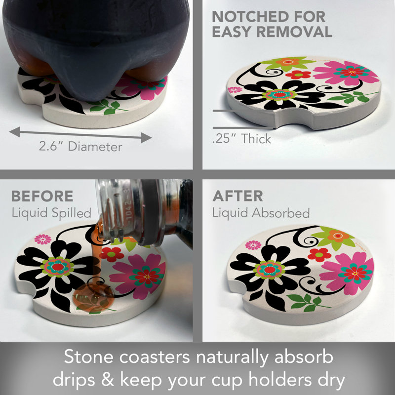 Ensemble de 2 sous-verres Bold Floral