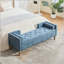 Banc de rangement en chenille 64,6 "avec design capitonné, accoudoirs et traversins-133331851-133331854