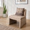 Chaise d'appoint rembourrée Jakenzie, sable