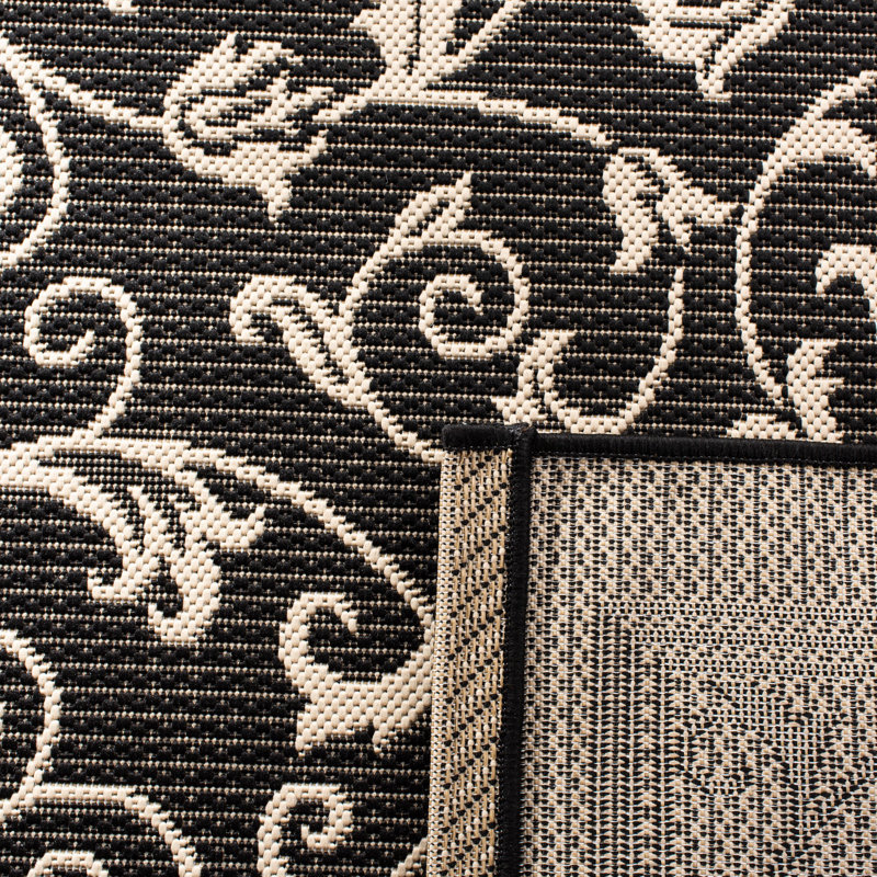 Tapis à motif floral Cherene, Carré 4 pi