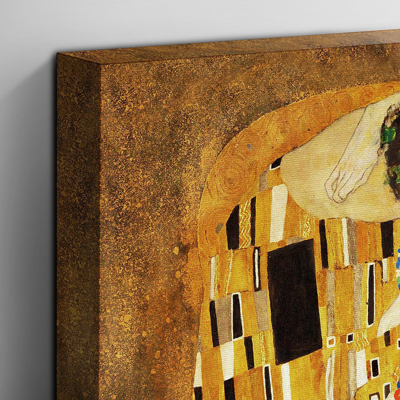 The Kiss No.1 by Gustav Klimt - Wrapped Canvas, 76cm H x 50cm W