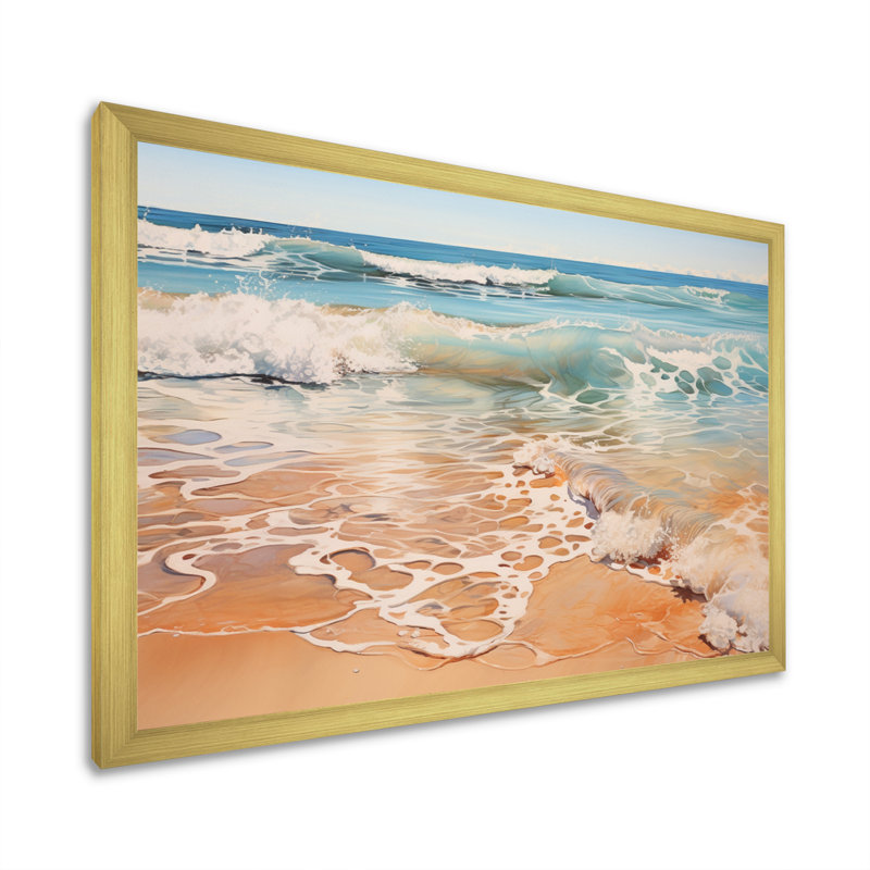 Greece Coastal Serenity I - Landscapes Canvas Art Print, H 34 po x l 44 po x P 1,5 po, Encadrement doré