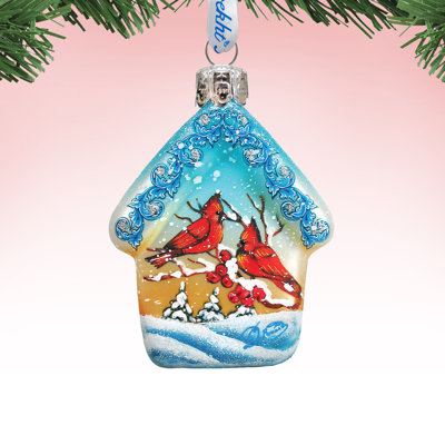 Holiday Splendor 3'' Handmade Glass Holiday Shaped Ornament