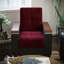 Convertible Armchair In Burgundy With Storage - For Space Efficiency Upholstered Armchair, Microfiber Practical Stylish Home Addition