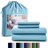 Luxury 4 Piece Solid Sheets Soft Rayon From Bamboo Blend Bedding Sheet Set-277409635-277409634