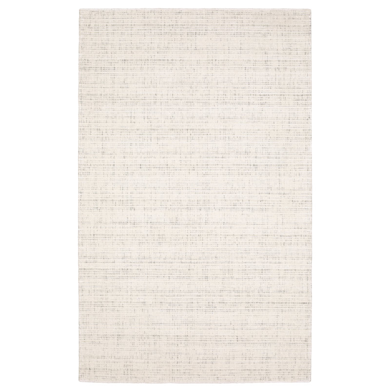 Tapis touffeté à rayures en laine et viscose à motif texturé Shafia, Rectangle 8 pi x 10 pi