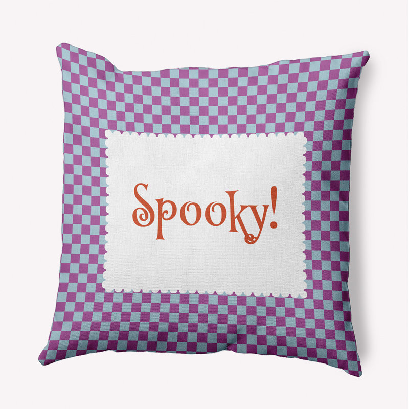 Coussin Halloween, 16 po x 16 po, Orchidée