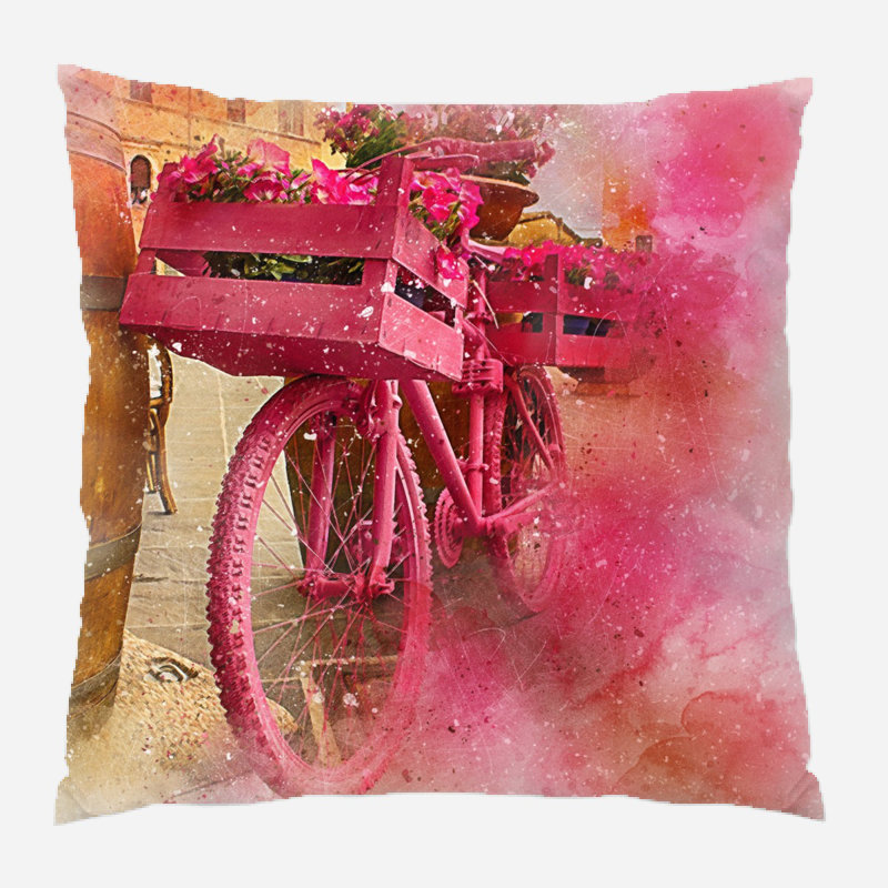 Lumpkin Outdoor Reversible Throw Pillow, Microsuede, Indoor 