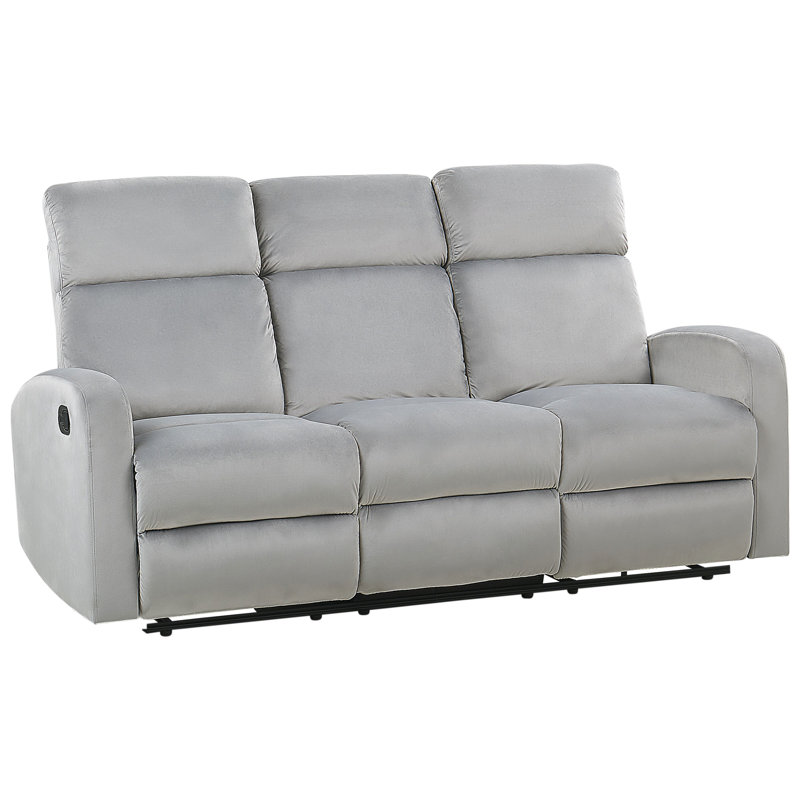 Aithan 3 Seater Velvet Electric Reclining Sofa