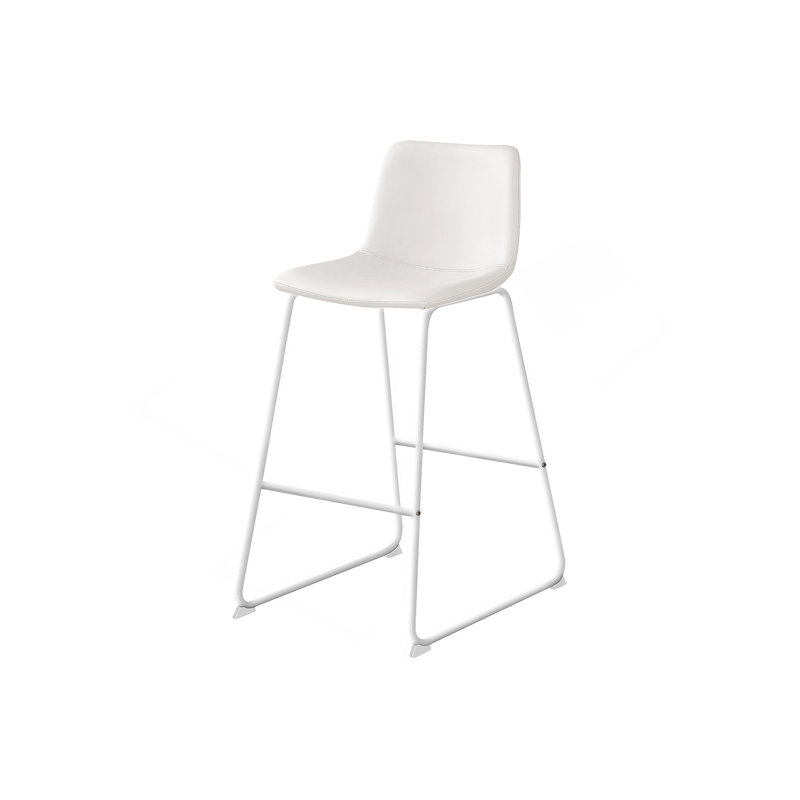 Chaise de bureau, hauteur de bar, debout, bureau d'ordinateur, travail, aspect cuir, métal, contemporain, moderne