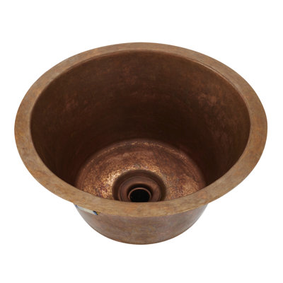 Évier de cuisine en métal sculpté encastré / encastré L 15 po x l 15 po