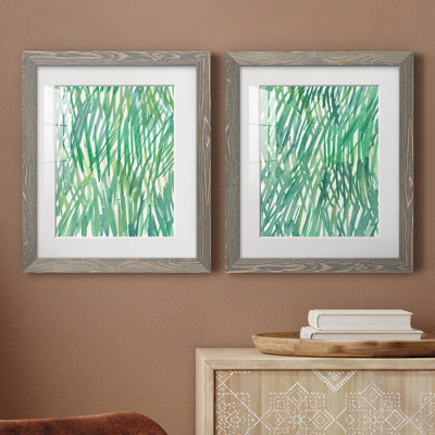 Just Grass I - ensemble de 2 reproductions d'art sur papier encadré