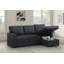 Convertible Upholstered Sectional Sofa With Pull-Out Chaise-2054569583