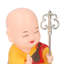Figurine miniature de voiture agitant les mains agitant les mains de Little Monk - rouge
