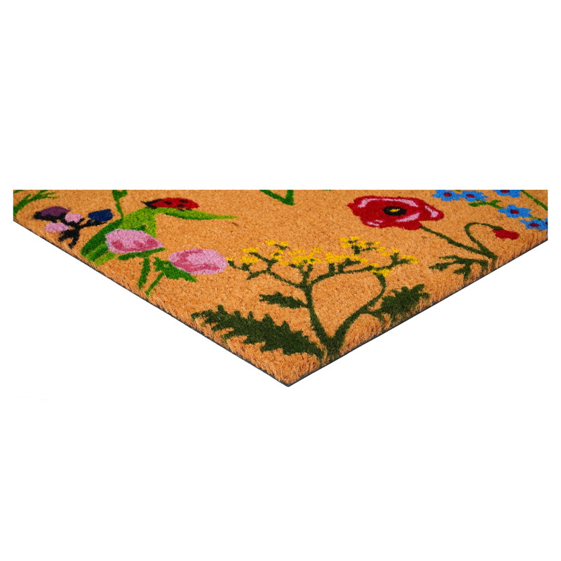 Mendelson Non-Slip Floral Doormat, 30'' W X 48'' L