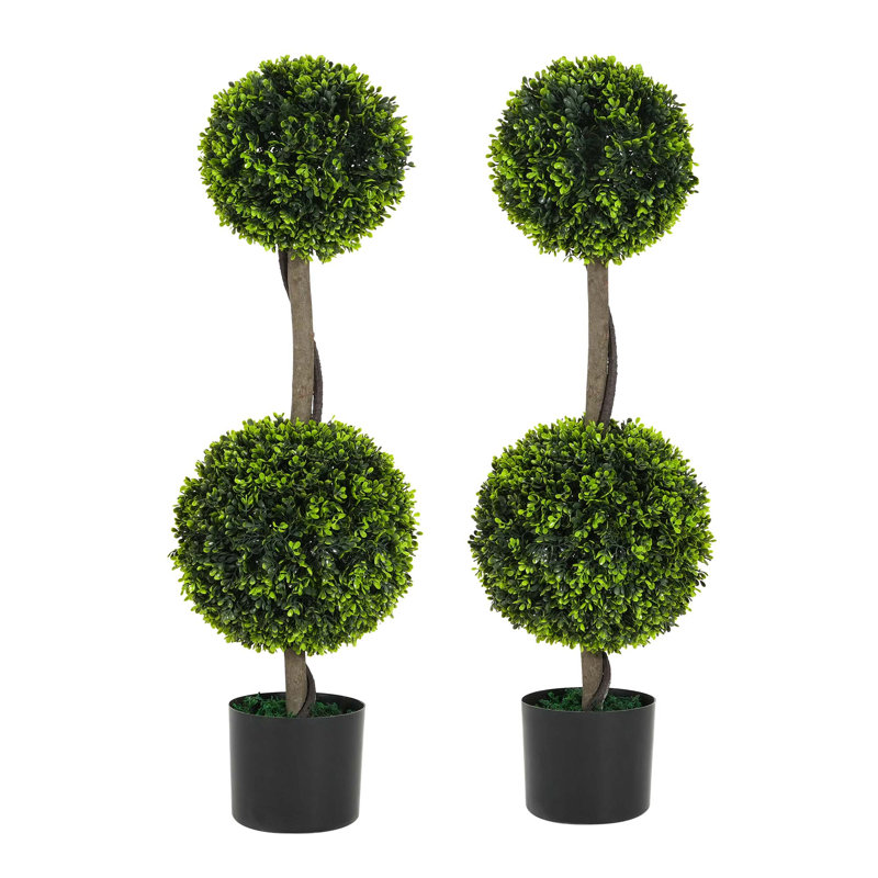 Arbre à bille 34 po avec topiaire 34 po, ensemble de 2
