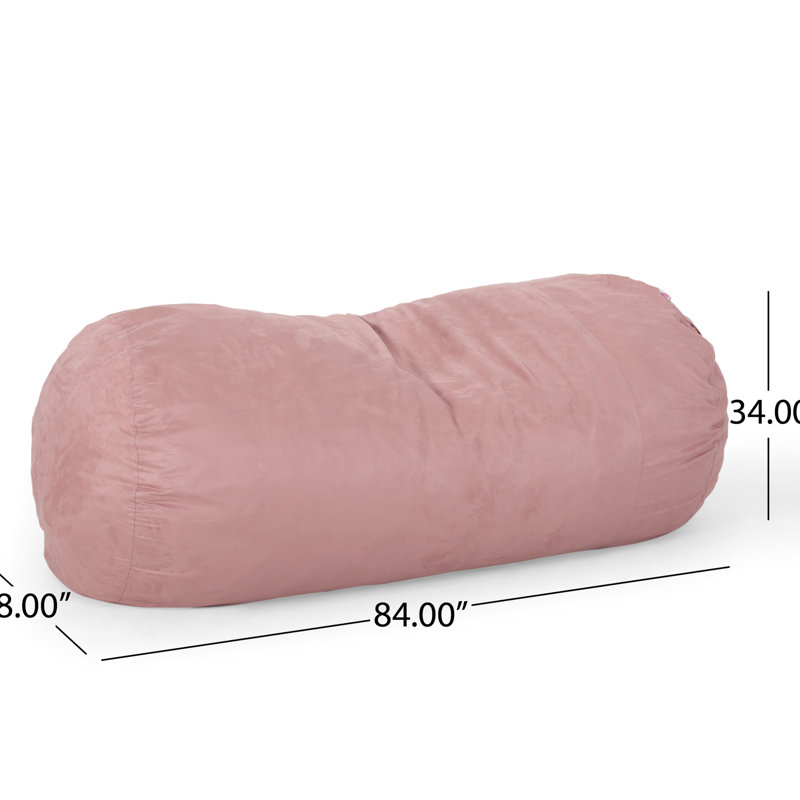 Fauteuil à billes en microfibre 8 pieds Rose