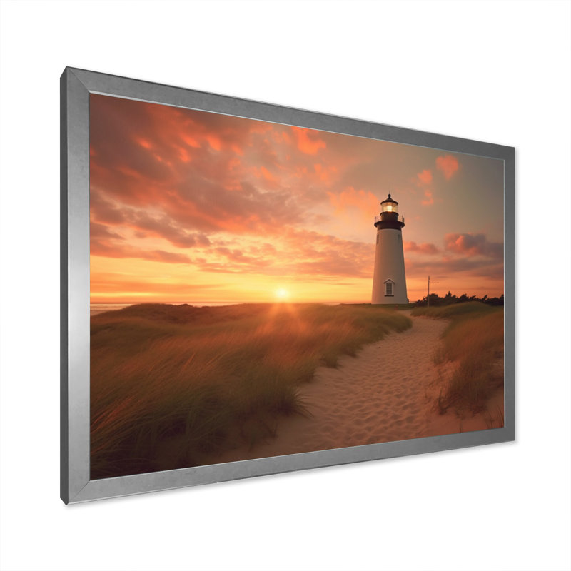 Coucher de soleil sur le Delaware, impression sur toile, H 24 po x l 32 po x P 1 po, Cadre photo argenté