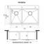 Ruvati 33 x 22 inch Workstation Drop-in 40/60 Double Bowl Topmount Rounded Corners Kitchen Sink