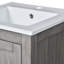 Combinaison de meuble-lavabo de 16 po pour les petits espaces, meuble-lavabo avec lavabo rectangulaire en céramique, meuble-lavabo avec 1 porte et 1 tablette ouverte, meuble-lavabo