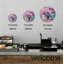Horloge murale vibrante rose floral-649284896-649284910