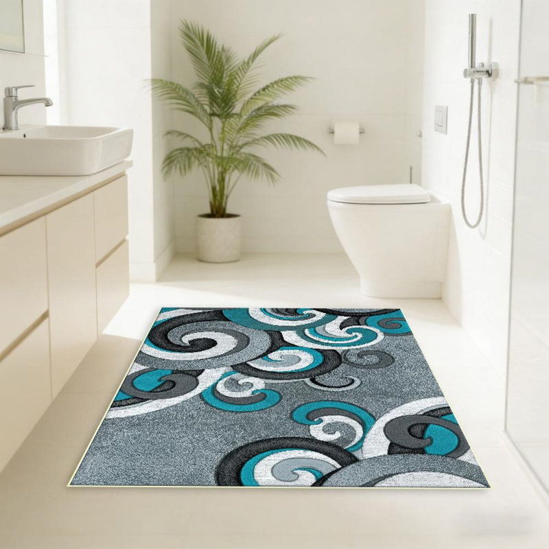 Swirl Pattern Area Rug, Soft And Lightweight, Suitable For All Seasons, Easy To Maintain And Easy To Clean, Machine Washable Carpet Floor Mat, Suitable For Living Room, Bedroom, Dining Room, Balcony, Hallway, Room Decor, Home Decor, Outdoor Decor