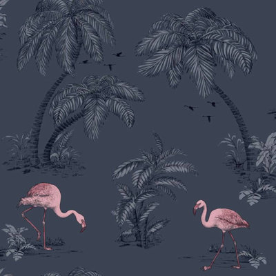 Dutch Wallcoverings Wallpaper Flamingo