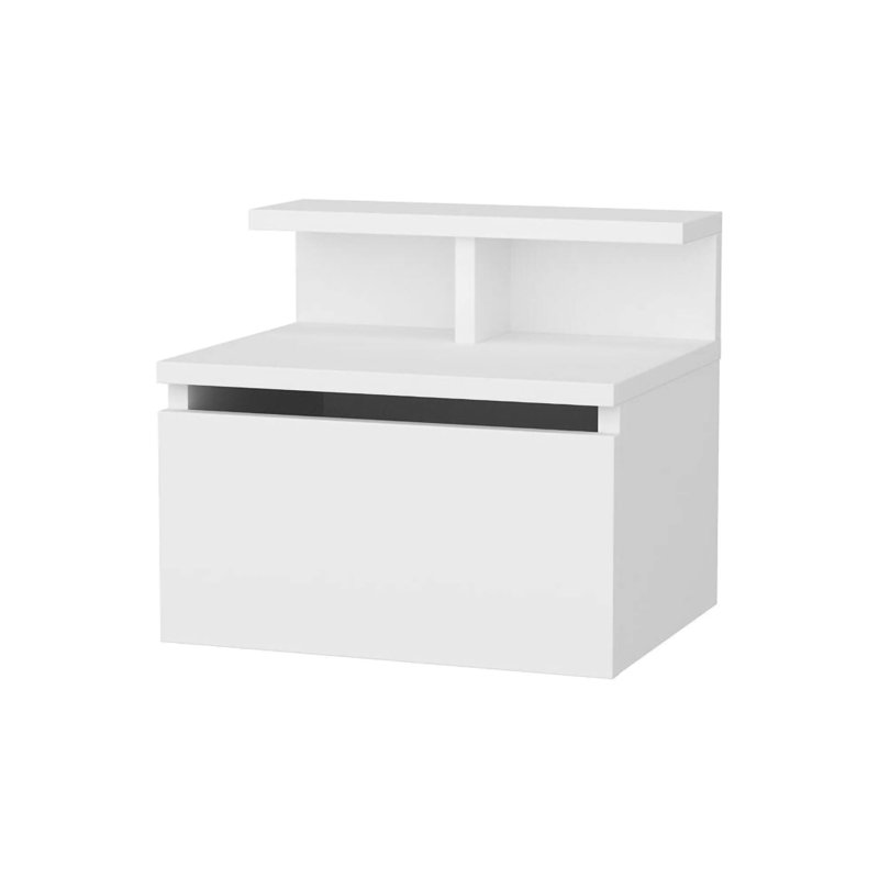 Patchen 39.8cm W Manufactured Wood Bedside Table, White