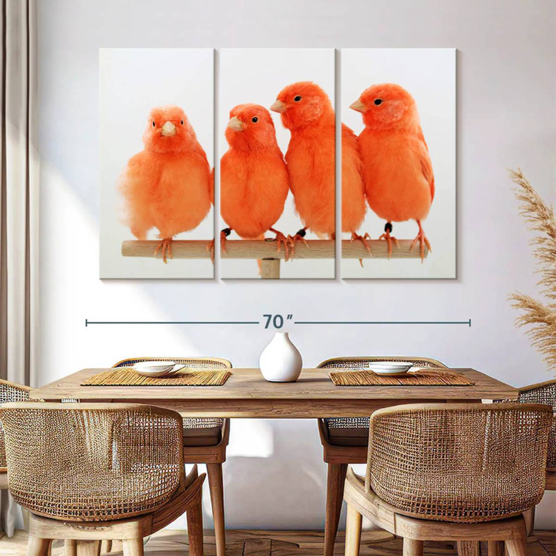 Brampt Red Canaries, 42" H x 65" W