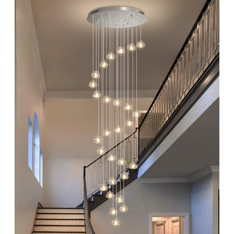 25-light Dimmable Crystal Chandelier, Silver