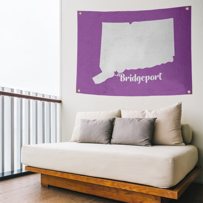 Tapisserie murale connecticut bridgeport, H 26 po x l 36 po, Violet