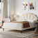Aisaiah Velvet Upholstere LED Platform Bed With Adjustable Headboard, Wood Beds Frame With Adjustable Headboard