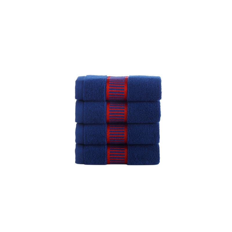 Turkish Cotton Wash Towels, Navy