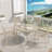 E-Coated Iron Terrace Dining Chairs – Set of 2, All-Weather Outdoor Metal Chairs in Cream-1460796167