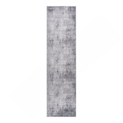 Tapis 8 x 10 gris clair / abstrait non délesté pour le salon, la salle à manger et le bureau