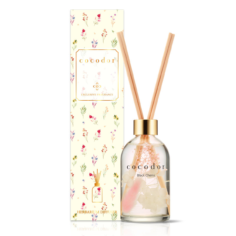 Diffuseur Cocodor Herbarium R 200 ml (6,7 oz) / cerise noire [ensemble de 28], Cerise noir, Blanc / Rose