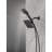 Square 2-in-1 Dual Shower Head with 5-Setting HandHeld Spray 1.75 GPM Matte Black-117545944