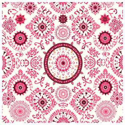 Pink Mandala Pattern Wall Tapestry - Mandala Wall Decor