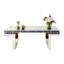 Table basse à miroir rectangulaire de luxe 47 pouces avec verre trempé cannelé, table d'appoint moderne pour canapé, assemblage facile en 2 étapes, style luxueux léger, emballage renforcé