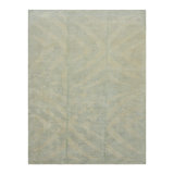 Rug & Kilim’S Scandinavian Style Rug, Subtle Geometric Pattern In Cream And Blue
