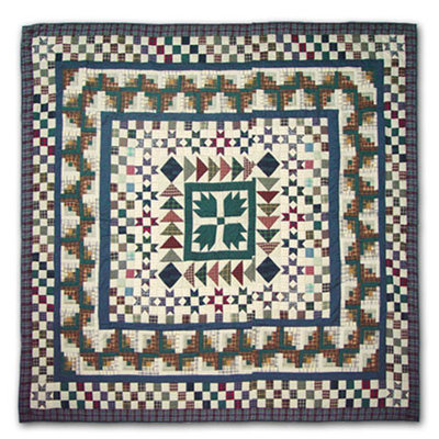 Bear Creek Rustic Cotton Geometric Shapes Quilt