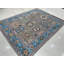 Tapis traditionnel gris en laine noué à la main gris / bleu classique