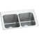 Lustertone 25" L x 19.5" W Double Basin Drop-in Sink